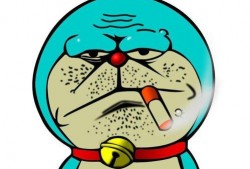 叮当猫吃瓜壁纸